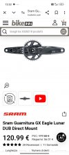 guarnitura mtb nuova 12vel sram gx DUB pedivelle 170mm corona 30d